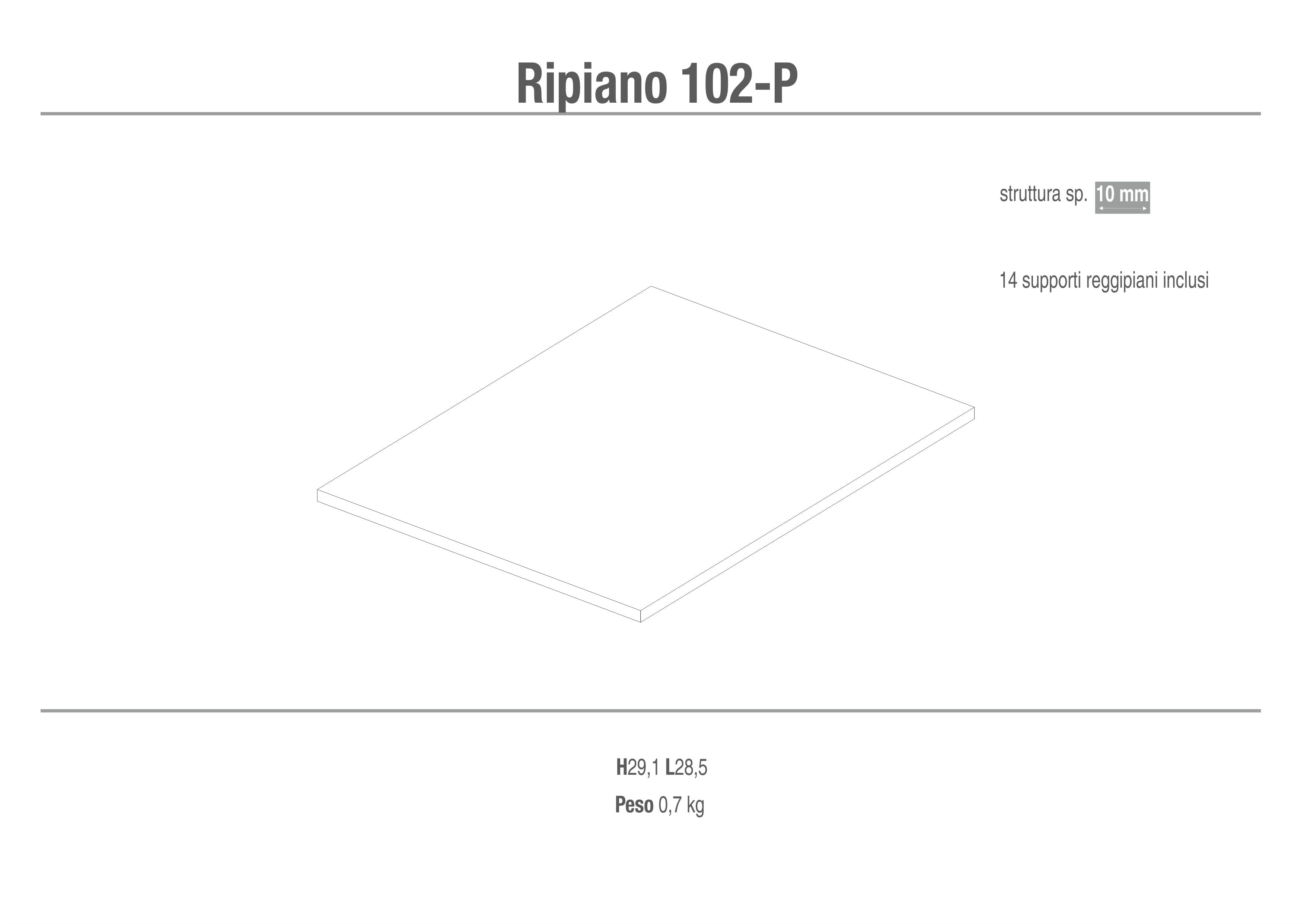 RIPIANO CON SUPPORTI 102-P