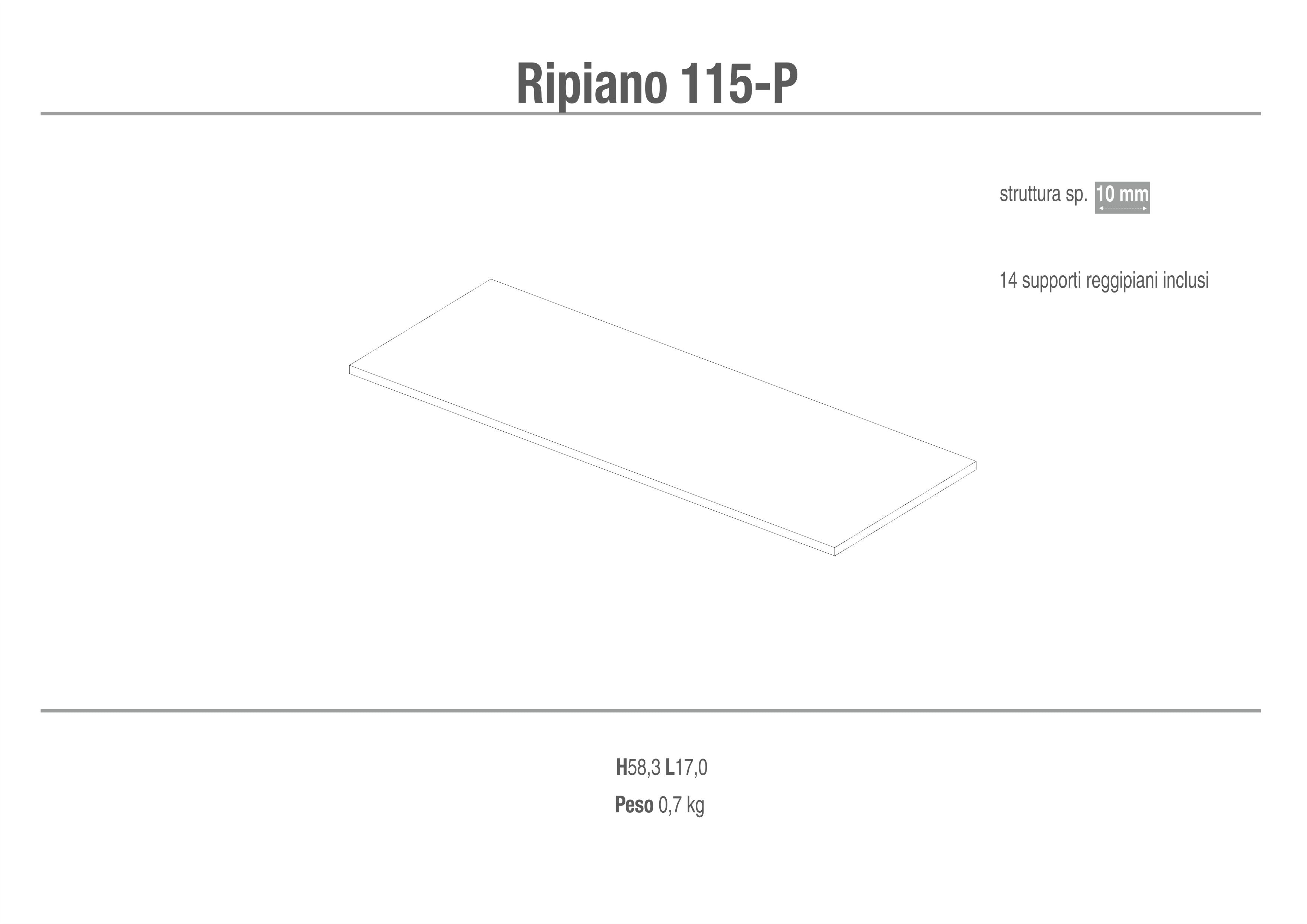 RIPIANO CON SUPPORTI 115-P