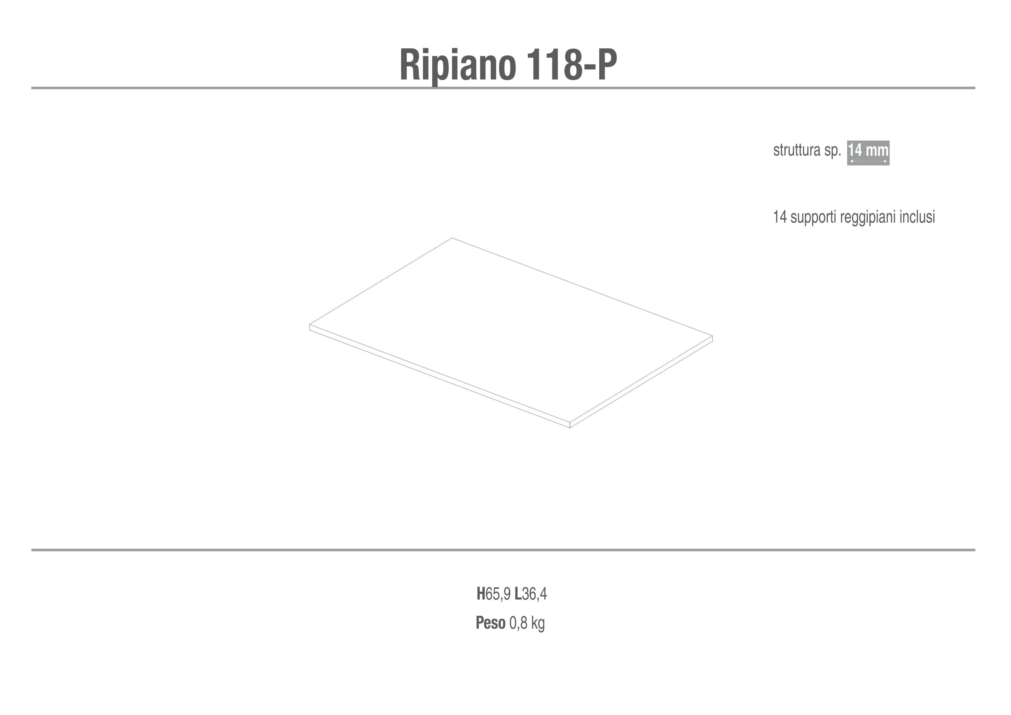 RIPIANO CON SUPPORTI 118-P
