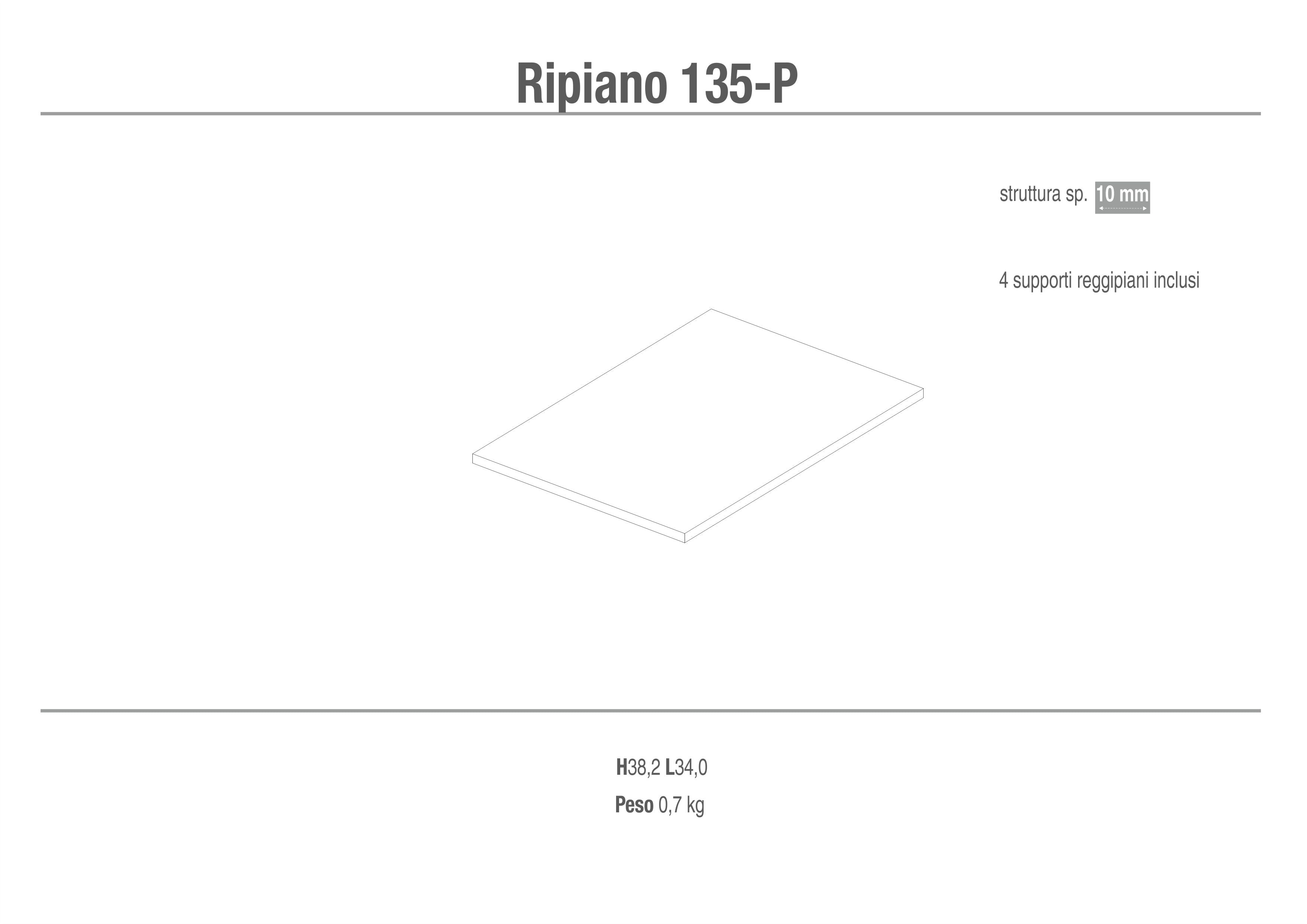 RIPIANO CON SUPPORTI 135-P