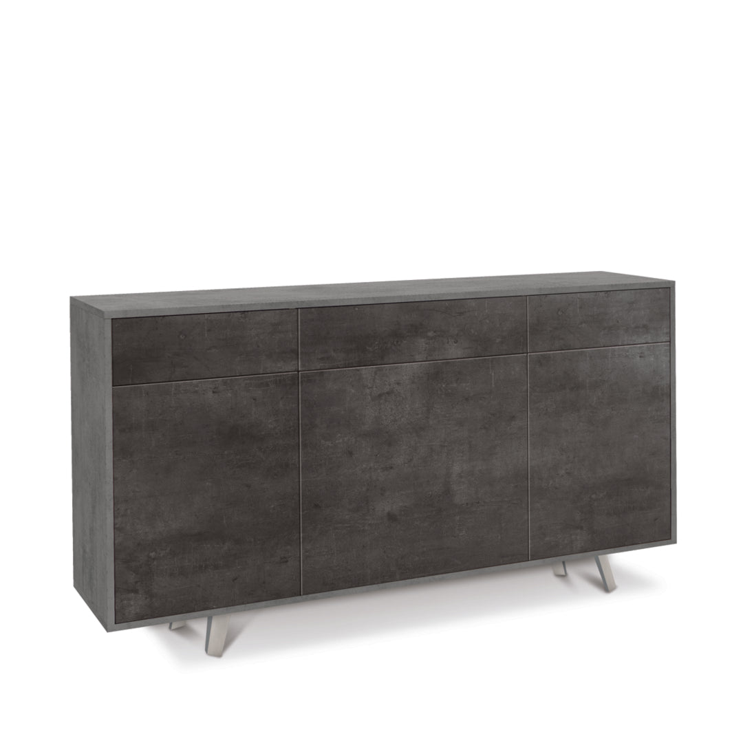 KIT ARMOIRE 3 PORTES 3 TIROIRS 7076K-C