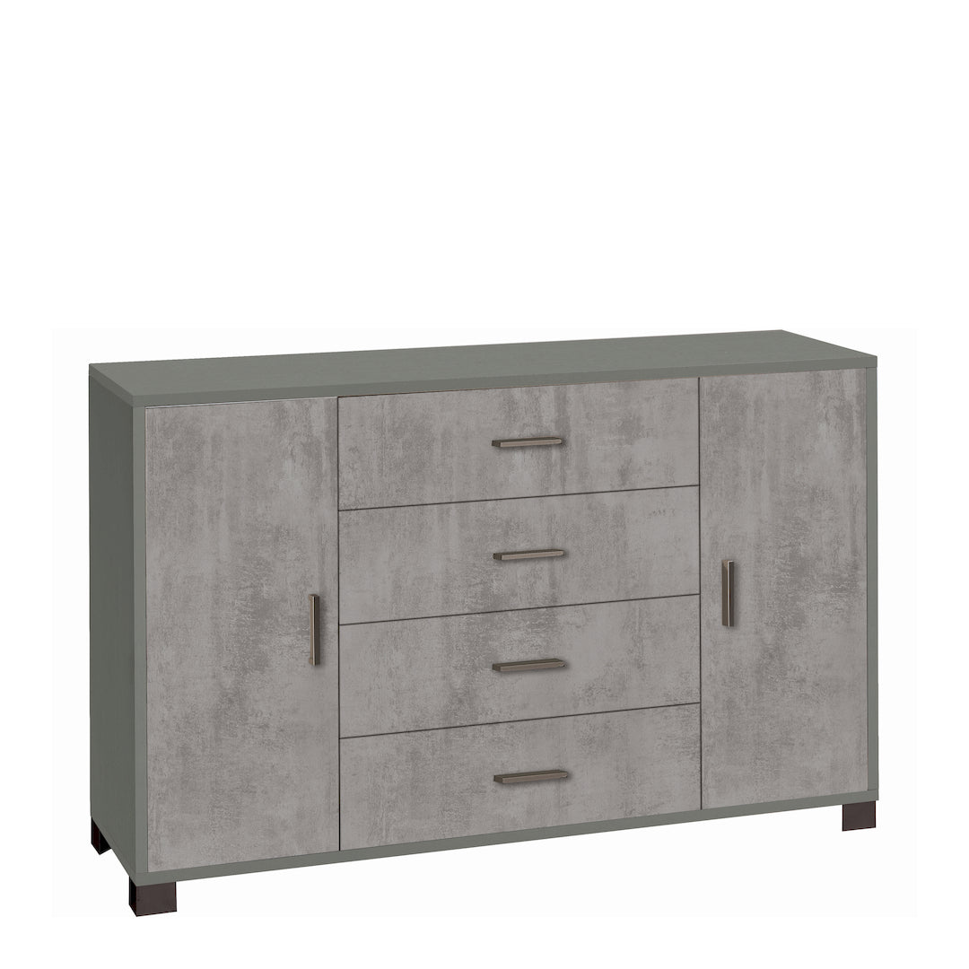 ARMOIRE 2 PORTES 4 TIROIRS 775-C