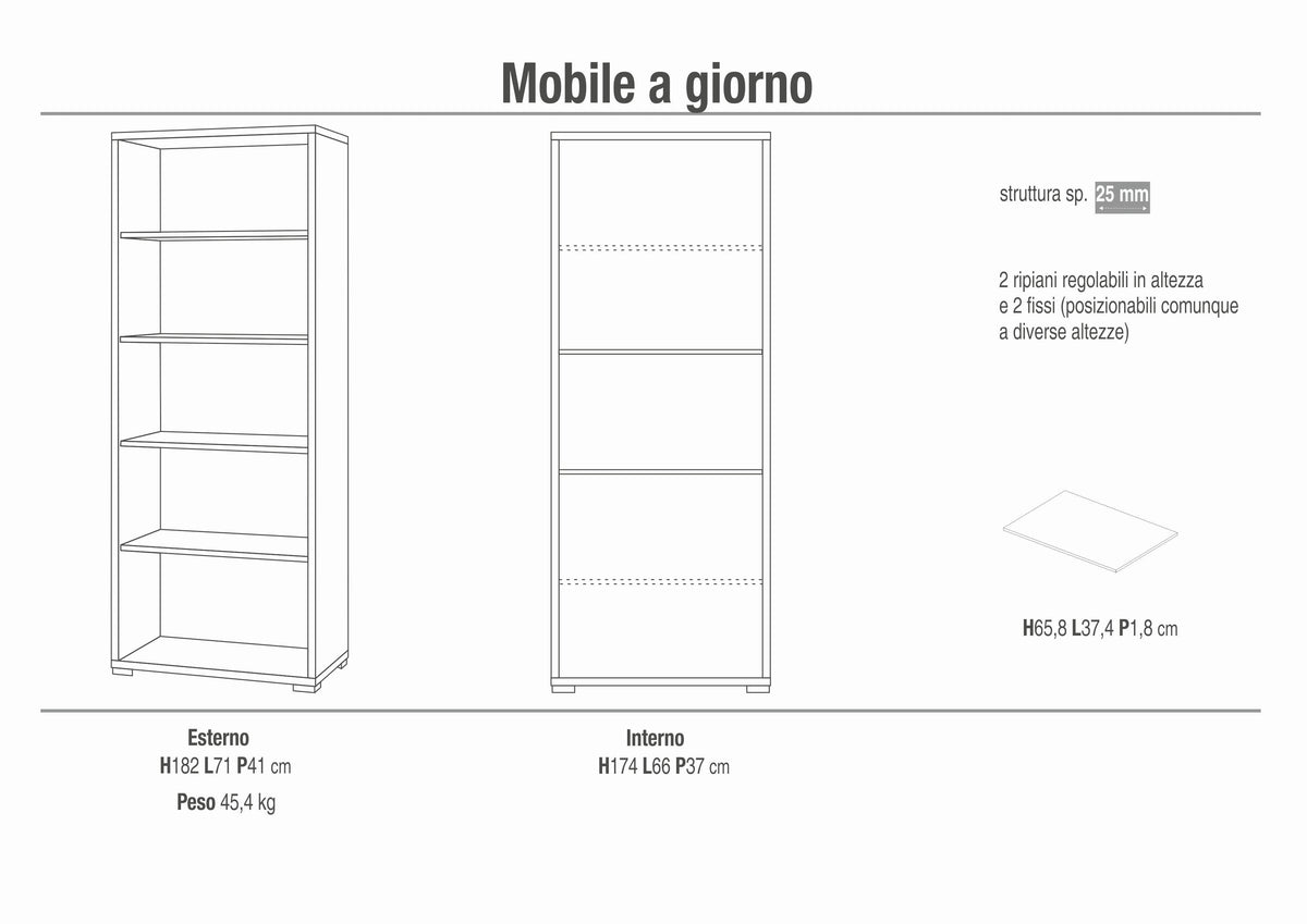 ARMOIRE OUVERTE H182 L71 KIT DB351K-C