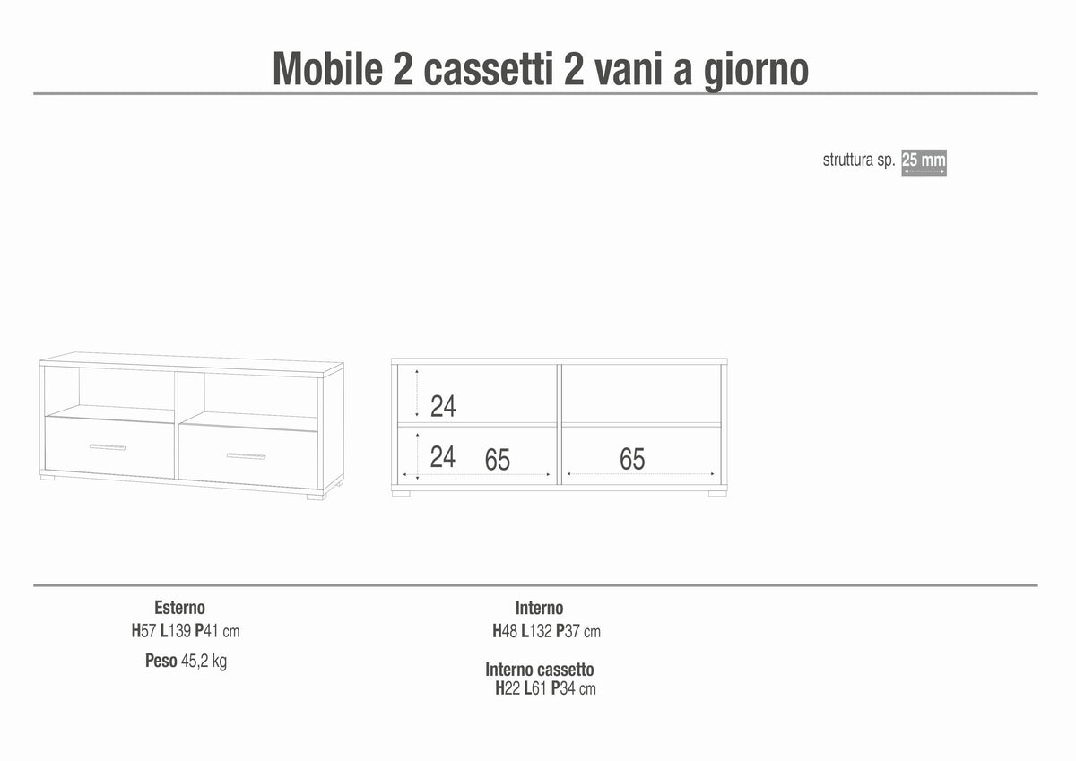 ARMOIRE À 2 TIROIRS DB801-C