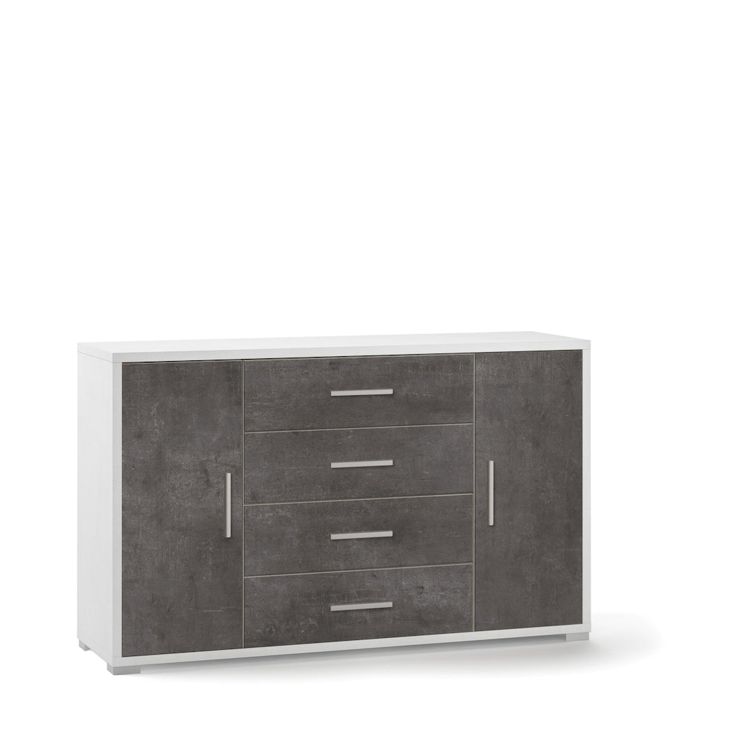 ARMOIRE 2 PORTES 4 TIROIRS DB875-C