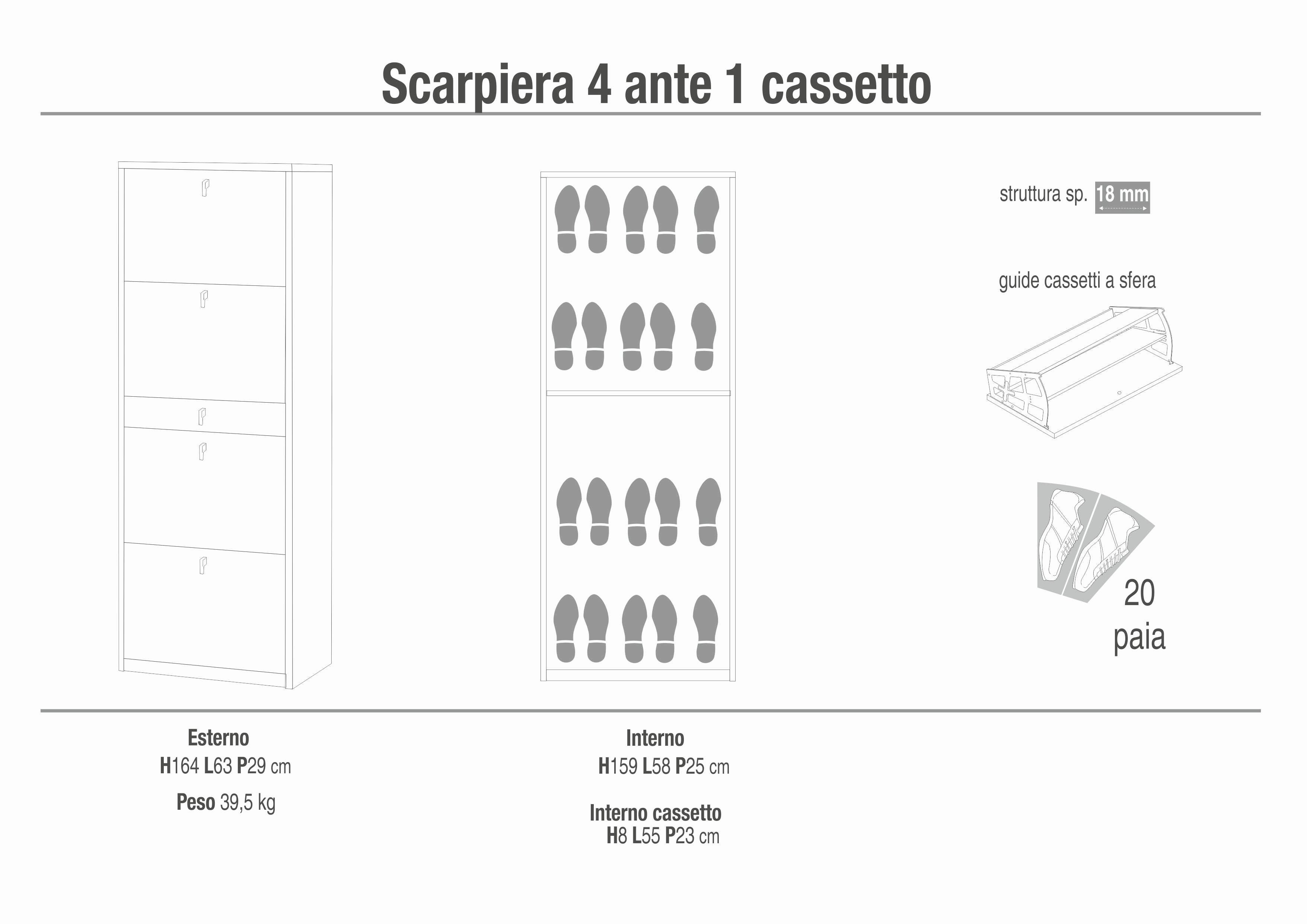 SCARPIERA 4 ANTE 1 CASS. - KIT SK569K