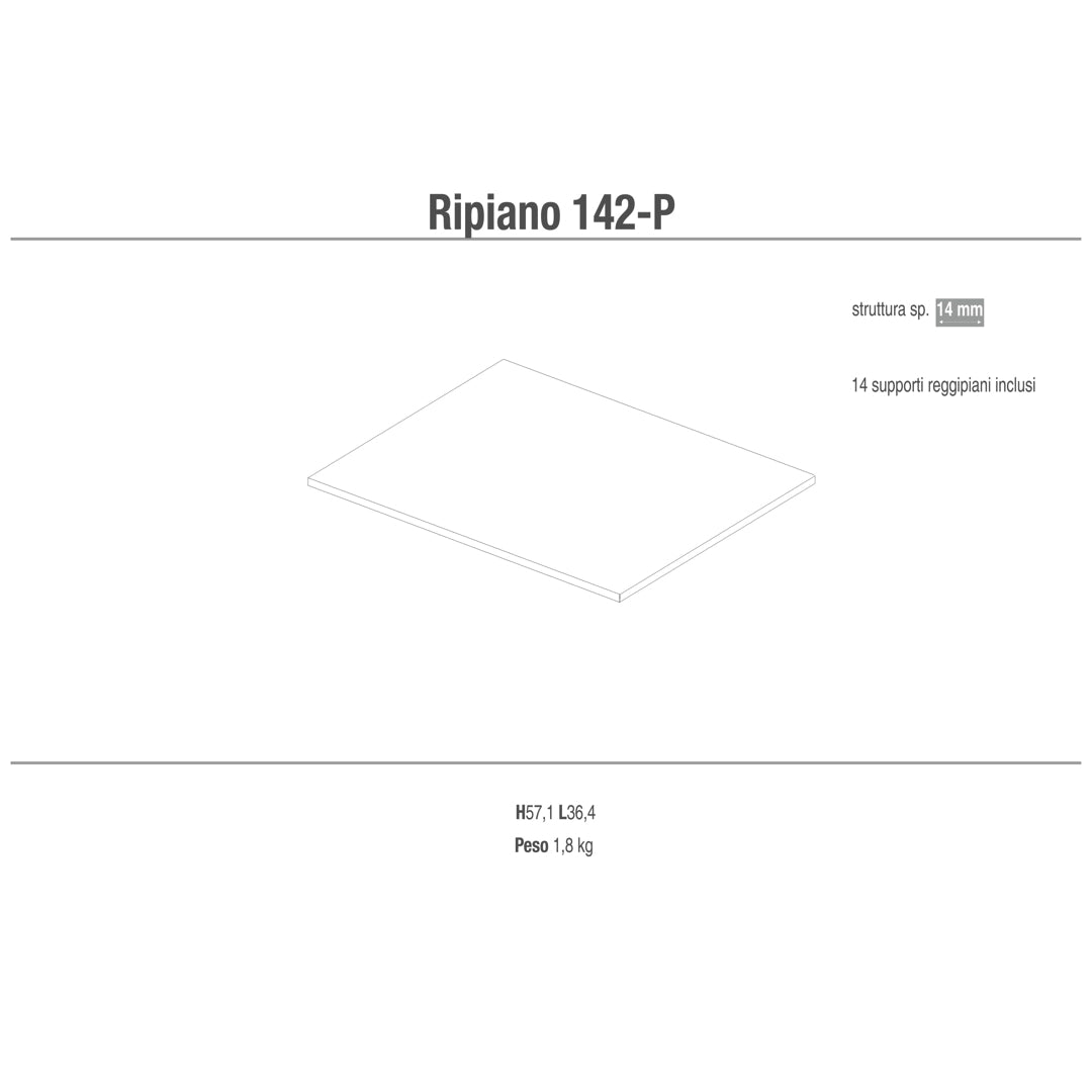 SHELF WITH SUPPORTS 142-P