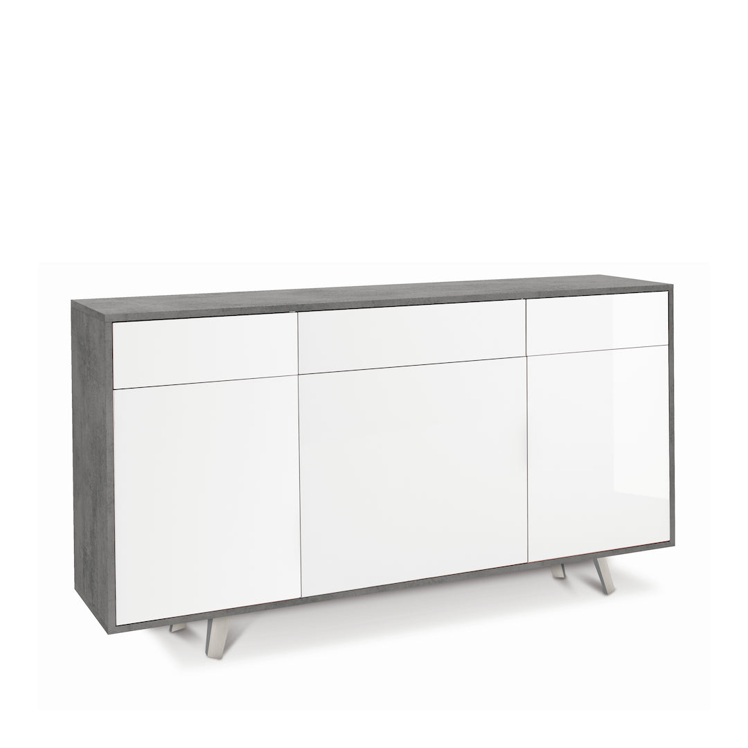 KIT ARMOIRE 3 PORTES 3 TIROIRS 7076K-C