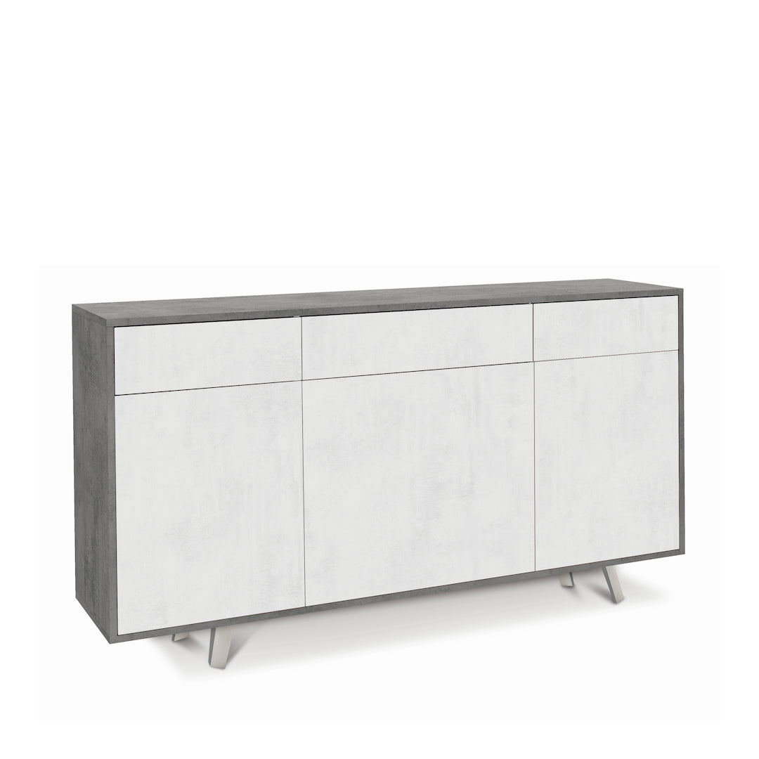 KIT ARMOIRE 3 PORTES 3 TIROIRS 7076K-C