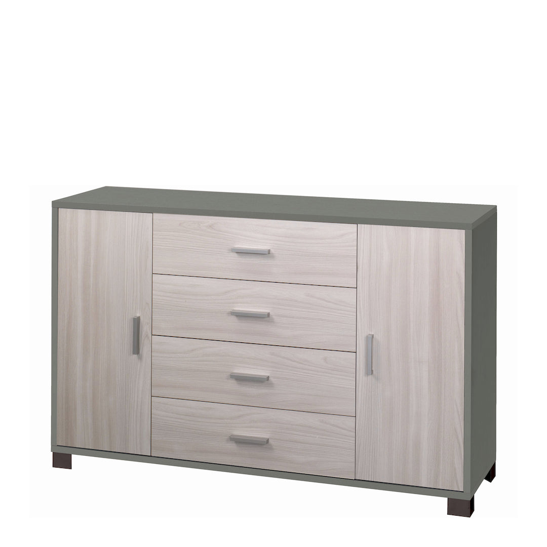 ARMOIRE 2 PORTES 4 TIROIRS 775-C
