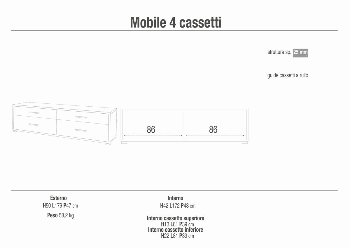 KIT D'ARMOIRE À 4 TIROIRS DB805K-C