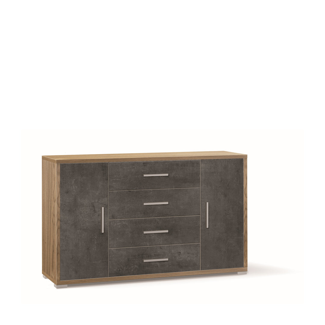 ARMOIRE 2 PORTES 4 TIROIRS DB875-C