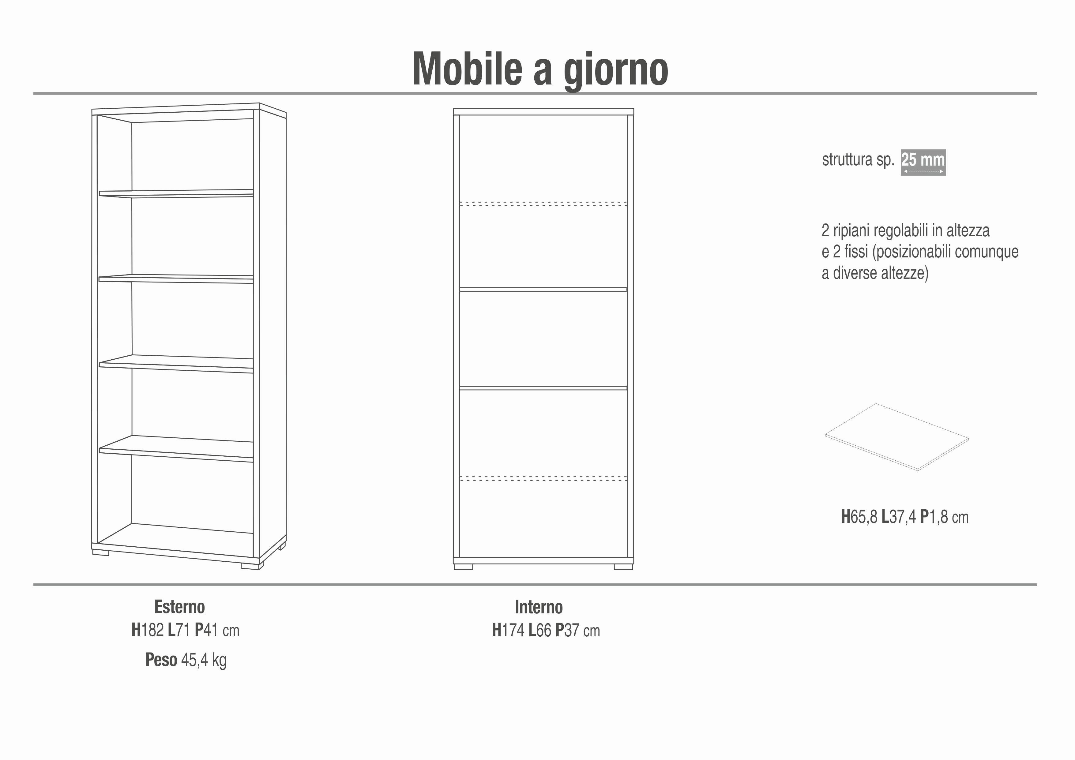 MOBILE A GIORNO H182 L71 KIT DB351K